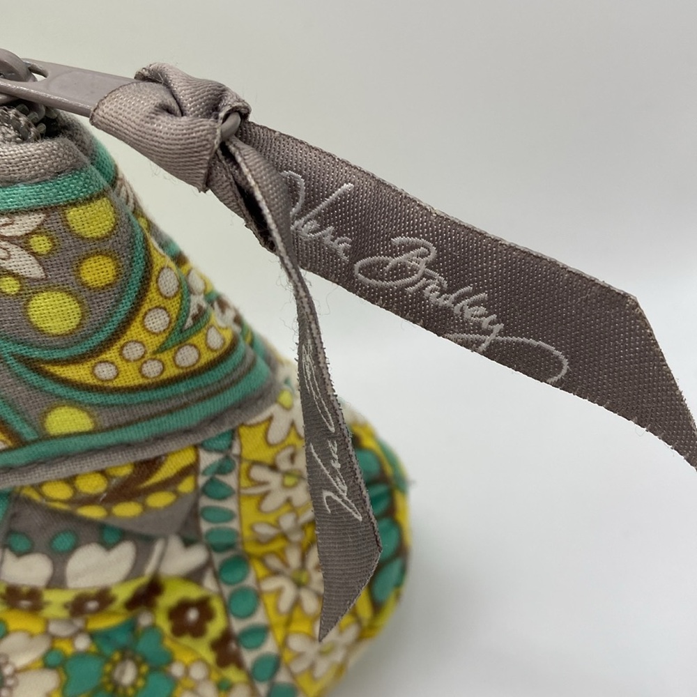 Vera Bradley Lemon Parfait Retired Mini‎ Purse Bag Yellow Paisley - Picture 2 of 9